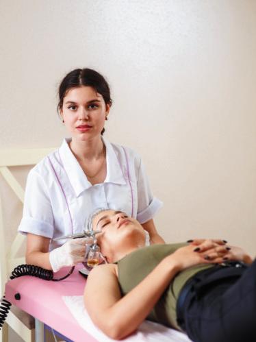 Treatment in progress at the clinic
